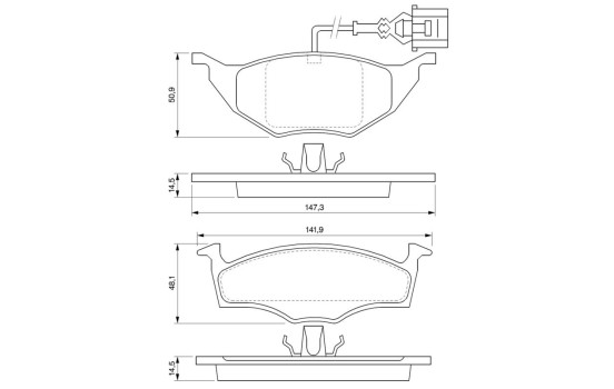 Bromsbeläggssats, skivbroms BP351 Bosch, bild 6