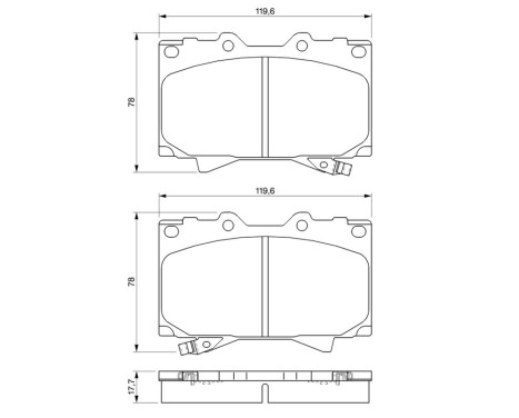 Bromsbeläggssats, skivbroms BP357 Bosch, bild 6