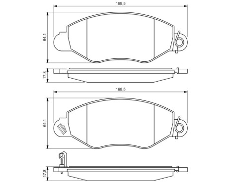 Bromsbeläggssats, skivbroms BP373 Bosch, bild 6