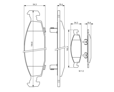 Bromsbeläggssats, skivbroms BP382 Bosch, bild 6