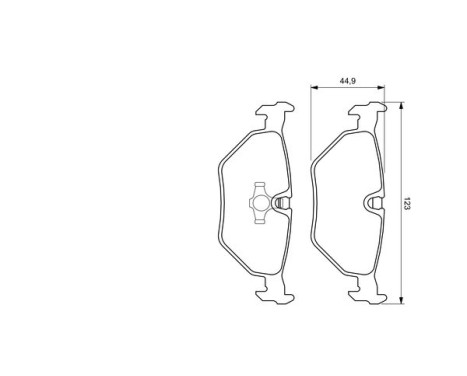 Bromsbeläggssats, skivbroms BP383 Bosch, bild 6