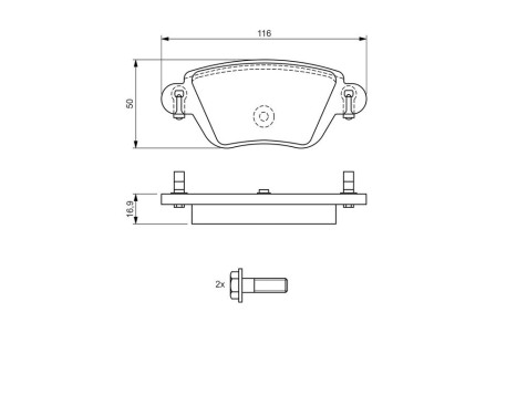 Bromsbeläggssats, skivbroms BP387 Bosch, bild 6