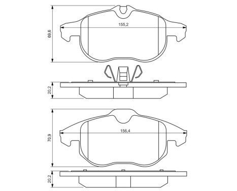 Bromsbeläggssats, skivbroms BP393 Bosch, bild 8