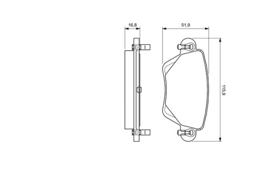 Bromsbeläggssats, skivbroms BP397 Bosch, bild 5