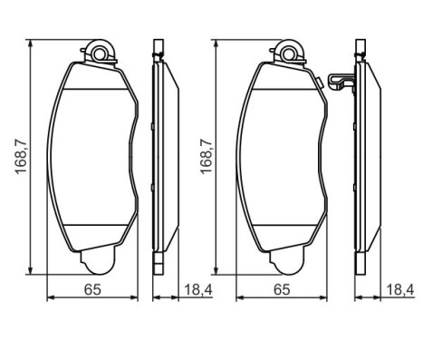 Bromsbeläggssats, skivbroms BP404 Bosch, bild 5