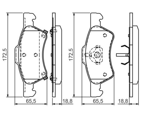 Bromsbeläggssats, skivbroms BP471 Bosch, bild 5