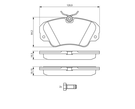 Bromsbeläggssats, skivbroms BP509 Bosch, bild 6