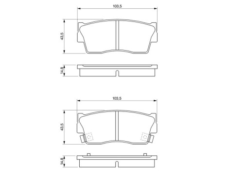 Bromsbeläggssats, skivbroms BP604 Bosch, bild 6