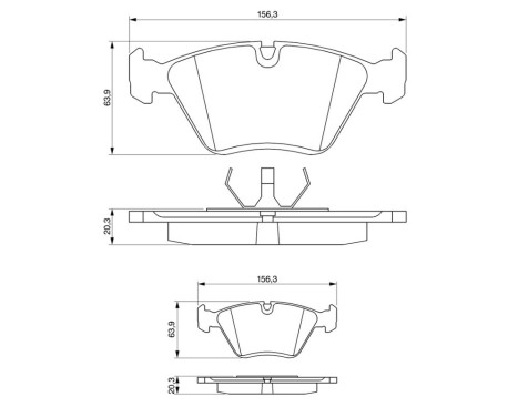 Bromsbeläggssats, skivbroms BP771 Bosch, bild 6