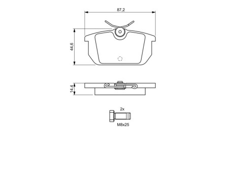 Bromsbeläggssats, skivbroms BP777 Bosch, bild 6