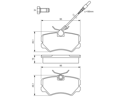 Bromsbeläggssats, skivbroms BP790 Bosch, bild 6