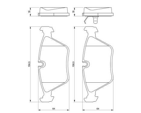 Bromsbeläggssats, skivbroms BP966 Bosch, bild 6
