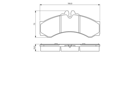 Bromsbeläggssats, skivbroms BP971 Bosch, bild 6