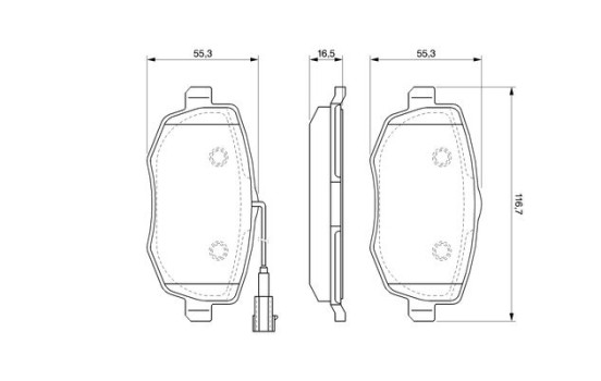 Bromsbeläggssats, skivbroms BP985 Bosch, bild 2