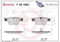 Bromsbeläggssats, skivbroms BREMBO XTRA LINE P 06 036X