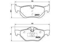 Bromsbeläggssats, skivbroms BREMBO XTRA LINE P 06 038X