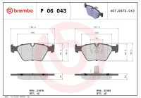 Bromsbeläggssats, skivbroms BREMBO XTRA LINE P 06 043X