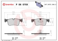 Bromsbeläggssats, skivbroms BREMBO XTRA LINE P 06 070X
