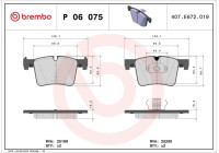 Bromsbeläggssats, skivbroms BREMBO XTRA LINE P 06 075X