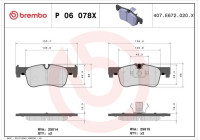 Bromsbeläggssats, skivbroms BREMBO XTRA LINE P 06 078X