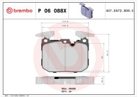 Bromsbeläggssats, skivbroms BREMBO XTRA LINE P 06 088X