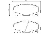 Bromsbeläggssats, skivbroms BREMBO XTRA LINE P 28 043X