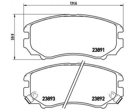 Bromsbeläggssats, skivbroms BREMBO XTRA LINE P 30 018X