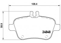 Bromsbeläggssats, skivbroms BREMBO XTRA LINE P 50 091X