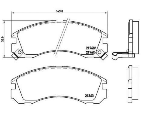 Bromsbeläggssats, skivbroms BREMBO XTRA LINE P 54 017X