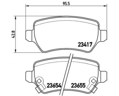 Bromsbeläggssats, skivbroms BREMBO XTRA LINE P 59 038X