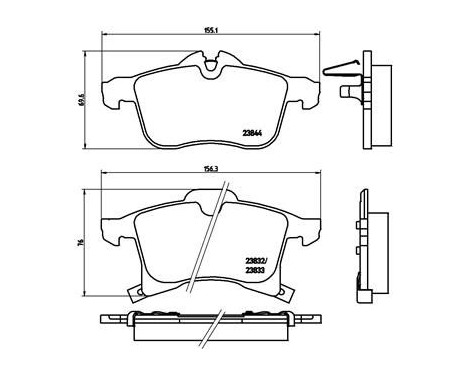 Bromsbeläggssats, skivbroms BREMBO XTRA LINE P 59 045X