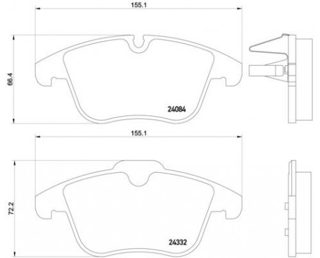 Bromsbeläggssats, skivbroms BREMBO XTRA LINE P 61 106X