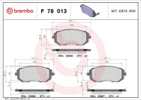 Bromsbeläggssats, skivbroms BREMBO XTRA LINE P 78 013X