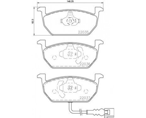 Bromsbeläggssats, skivbroms BREMBO XTRA LINE P 85 137X