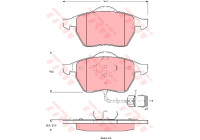 Bromsbeläggssats, skivbroms COTEC GDB1049 TRW
