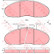 Bromsbeläggssats, skivbroms COTEC GDB1069 TRW