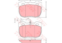 Bromsbeläggssats, skivbroms COTEC GDB1093 TRW