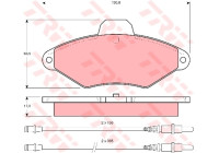 Bromsbeläggssats, skivbroms COTEC GDB1101 TRW
