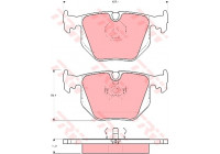 Bromsbeläggssats, skivbroms COTEC GDB1119 TRW