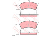 Bromsbeläggssats, skivbroms COTEC GDB1139 TRW