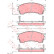 Bromsbeläggssats, skivbroms COTEC GDB1139 TRW