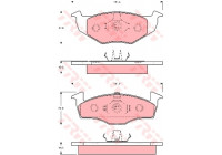 Bromsbeläggssats, skivbroms COTEC GDB1218 TRW