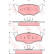Bromsbeläggssats, skivbroms COTEC GDB1218 TRW