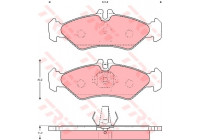 Bromsbeläggssats, skivbroms COTEC GDB1262 TRW