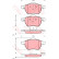 Bromsbeläggssats, skivbroms COTEC GDB1275 TRW