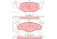 Bromsbeläggssats, skivbroms COTEC GDB1306 TRW