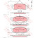 Bromsbeläggssats, skivbroms COTEC GDB1378 TRW