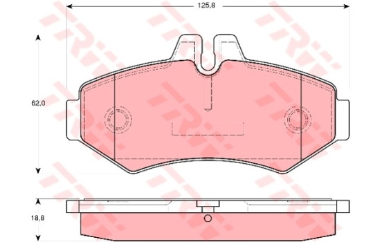 Bromsbeläggssats, skivbroms COTEC GDB1399 TRW