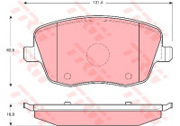 Bromsbeläggssats, skivbroms COTEC GDB1414 TRW