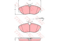 Bromsbeläggssats, skivbroms COTEC GDB1425 TRW